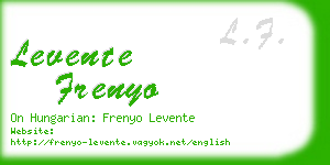 levente frenyo business card